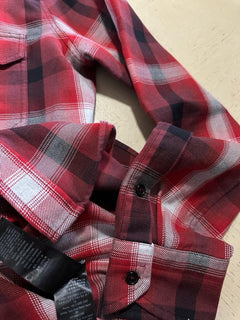 New $750 TOM FORD Men Shirt Red/Black Size 40/15 3/4 Italy