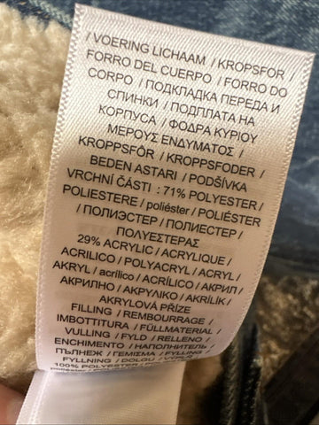 Polo Ralph Lauren Men Faux-Shearling-Lined Denim Jacket Blue Size L