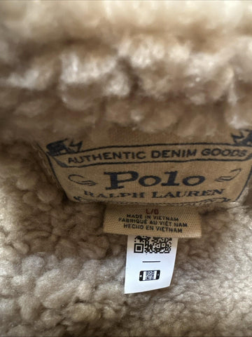 Polo Ralph Lauren Men Faux-Shearling-Lined Denim Jacket Blue Size L