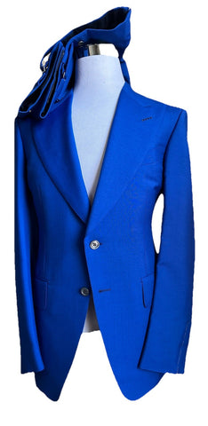 NWT $6950 TOM FORD Men Atticus Suit Royal Blue 42 US/52 Eu Italy