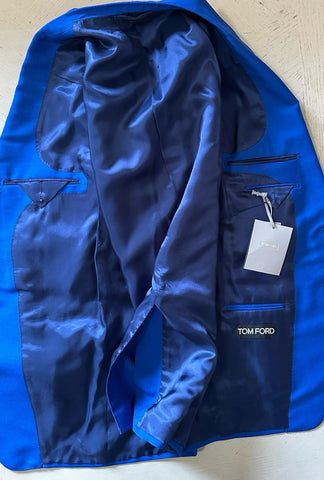 NWT $6950 TOM FORD Men Atticus Suit Royal Blue 46 US/56 Eu Italy