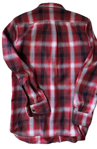 New $750 TOM FORD Men Shirt Red/Black Size 39/15.5 Italy