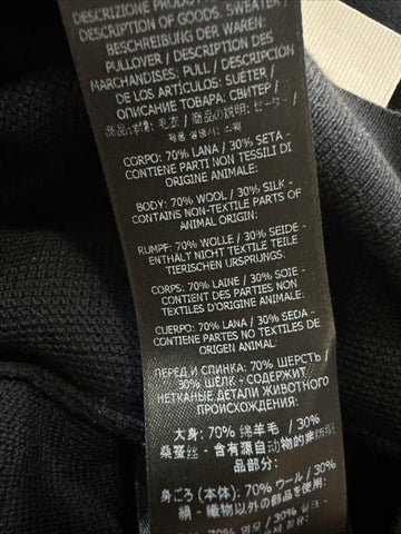 NWT $1790 TOM FORD Men’s Wool/Silk Crewneck Sweater Black Size 50 Eu/M Italy