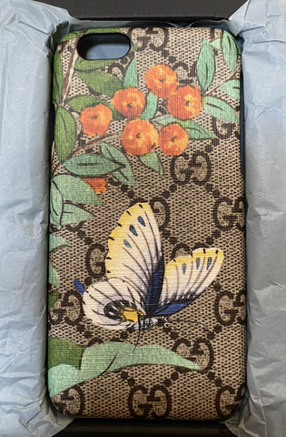 New $640 Gucci iPhone 6/6S Case GG Monogram Beige Italy