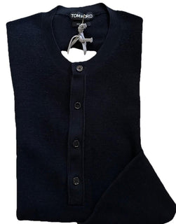 NWT $1790 TOM FORD Men’s Wool/Silk Crewneck Sweater Black Size 54 Eu/XL Italy