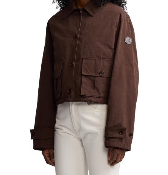 New $2690 Ralph Lauren Collection Katie Cotton-Blend Wading Jacket MOCHA 10/46