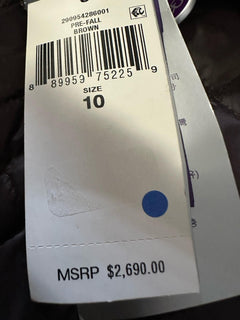 New $2690 Ralph Lauren Collection Katie Cotton-Blend Wading Jacket MOCHA 10/46