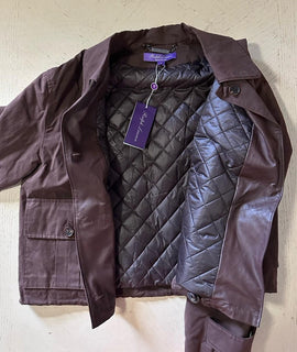 New $2690 Ralph Lauren Collection Katie Cotton-Blend Wading Jacket MOCHA 10/46