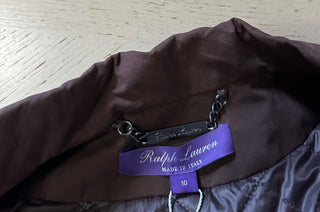 New $2690 Ralph Lauren Collection Katie Cotton-Blend Wading Jacket MOCHA 10/46