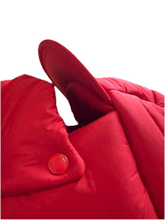 NWT $890 Burberry Men  Oversized Padded Cap Har BRIGHT RED One Size