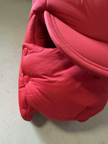 NWT $890 Burberry Men  Oversized Padded Cap Har BRIGHT RED One Size