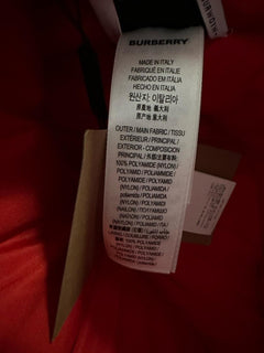 NWT $890 Burberry Men  Oversized Padded Cap Har BRIGHT RED One Size