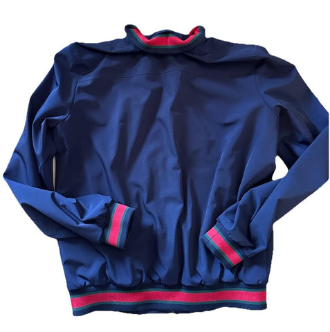 New $2580 Gucci Men Iconic Bomber Jacket Coat DK Blue 48 Eu/M 343935