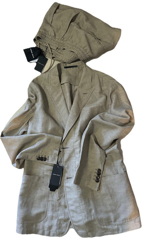 Giorgio Armani Men Light Suit Beige 46R US/56R Eu New $4090