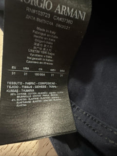 New Giorgio Armani Men’s  Pants Jeans Navy Size 31 US Made In Italy