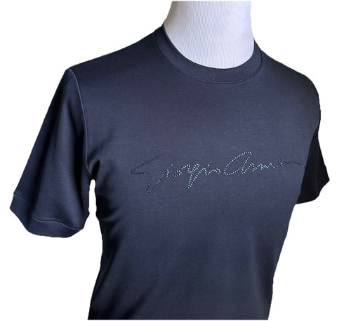 NWT Giorgio Armani Mens T Shirt Navy 54 US/XL US Made In Italy