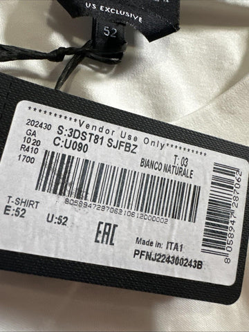 NWT Giorgio Armani Mens T Shirt White 52 Eu/L US Made In Italy