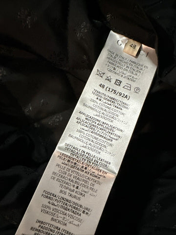 New $5200 Gucci Men Denim Jacket Coat Black 38 US/48 Eu 725588