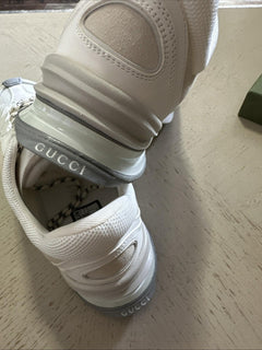 New Gucci Men GG Logo Sneakers Off White/Gray 10.5 US/10 UK 749785
