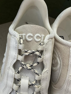 New Gucci Men GG Logo Sneakers Off White/Gray 10.5 US/10 UK 749785