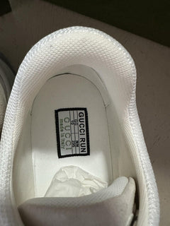 New Gucci Men GG Logo Sneakers Off White/Gray 10.5 US/10 UK 749785
