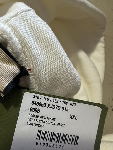 New $1350 Gucci Men Firenze Popover Hoody Sweatshirt White Size XXL