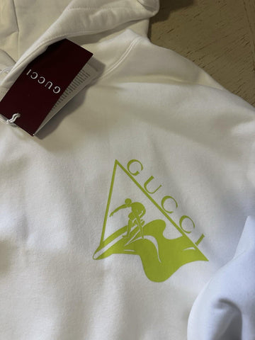 New  Gucci Men Jersey Hoodie Pullover Sweatshirt White XXL