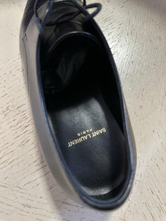 $795 Saint Laurent Women Leather Shoes Black 8 US/38 Eu