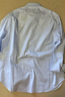 New $850 Gucci Men’s Dress Shirt Baby Blue 43/17 Italy