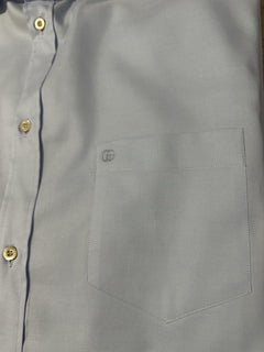 New $850 Gucci Men’s Dress Shirt Baby Blue 43/17 Italy