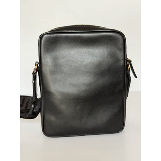 Versace Greek Key Avenue Black Vertical Crossbody Leather Bag 1020736 NWT $1350