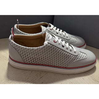 NIB Thom Browne Men Leather & Mesh Training Sneakers Shoes Gray 11 US/44 Eu Ita