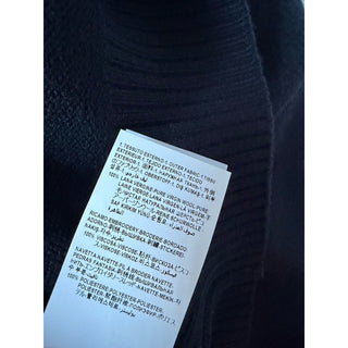 Versace Logo Wool Knit Sweater Black Women’s 8 US (IT 44) 1022085 NWT $1125