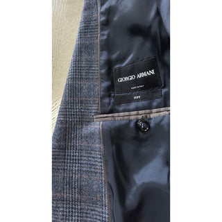 Giorgio Armani Men Sport Coat Glen Plaid Blazer Gray 42R US/52R Eu NWT $2695