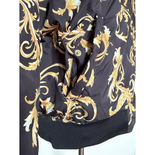 Versace Men's Reversible Blouson Jacket Black/Gold 40 US (50 Euro) 1012269 NWT