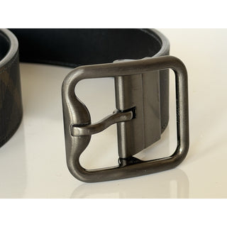 Burberry Reversible Check B Buckle Leather Wide Belt 46/115 8098126 IT NEW $550