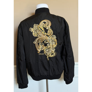 Versace Embroidered Blouson Black Jacket 46 US (56 Eu) 1019279 Italy NWT $3000