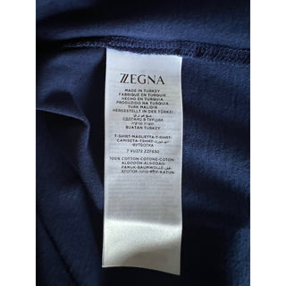 NWT $325 ZZEGNA Crewneck Blue T-Shirt Small ZZF630