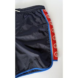 Gucci Men's Boxer Blue Nylon Swim Shorts 28 US (44 Euro) Italy 577800