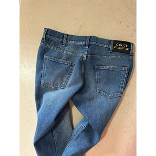 NWT $1180 Gucci Men Denim Jeans Pants Blue Size 36