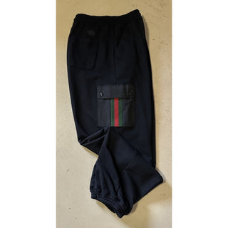 Gucci Men’s Cargo Cotton Jersey Sweatpants Black Size 2XL Italy NWT $1650