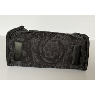 Versace Small Tote Embroidery Jacquard Barocco Black Bag 1011564 IT NWT $1595