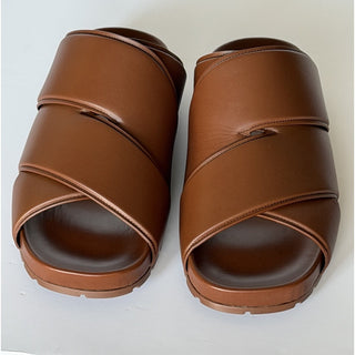 NIB $1150 Bottega Veneta Men's Intrecciato Leather Sandals White 9 US 620298 IT