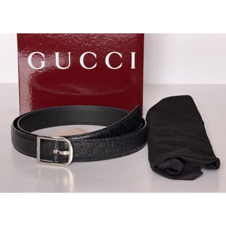 Gucci Men’s Microguccissima Soft Leather Belt Black 115/46 510309 Italy NWT
