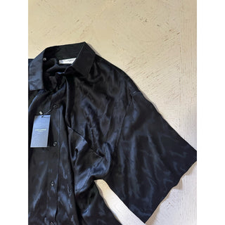 NWT $1550 Saint Laurent Men OVERSIZE SHIRT Black Size 38/15 ( Regular Size XL )