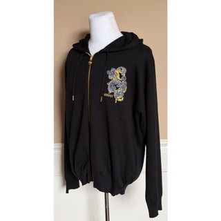 Versace Embroidered Wool/Silk Black Jacket with Hoodie 44 US (54) 1014506 NWT