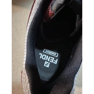 NIB $1100 Fendi Men FF Logo Athletic Sneakers Burgundy 13 US/12 UK