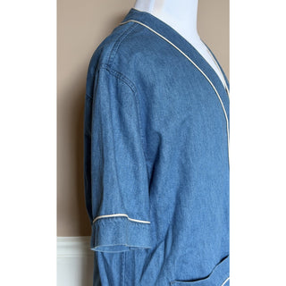 Gucci Varsity G Patch Denim Shirt Bright Blue Men 48 Euro (Oversized) 753105 NWT