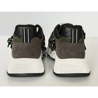 Versace Men's Greca Sneakers Gray/Green 10.5 US (43.5 Euro) IT 1021490 IT NIB