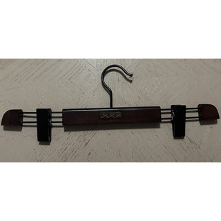 New Ermenegildo Zegna Couture Non-slip Wood Pants Hanger DK Brown